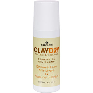 Zion Health Clay Dry Natural Deodorant - 3 Oz - Vita-Shoppe.com