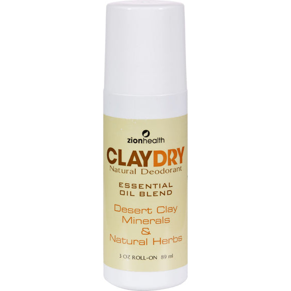 Zion Health Clay Dry Natural Deodorant - 3 Oz - Vita-Shoppe.com
