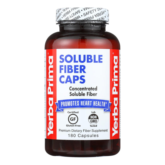 Yerba Prima Soluble Fiber Caps - 625 Mg - 180 Capsules - Vita-Shoppe.com
