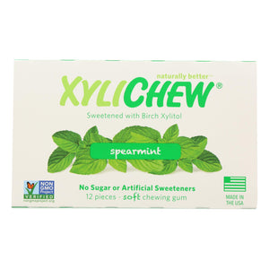 Xylichew Gum - Spearmint - Counter Display - 12 Pieces - 1 Case - Vita-Shoppe.com