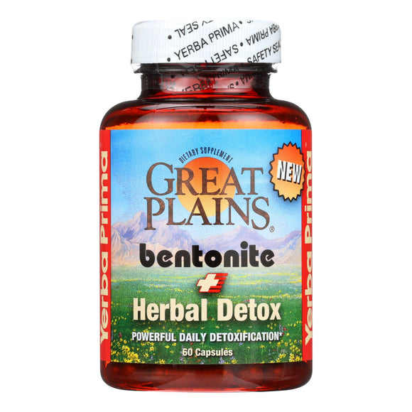 Yerba Prima Great Plains Bentonite And Detox - 60 Capsules - Vita-Shoppe.com