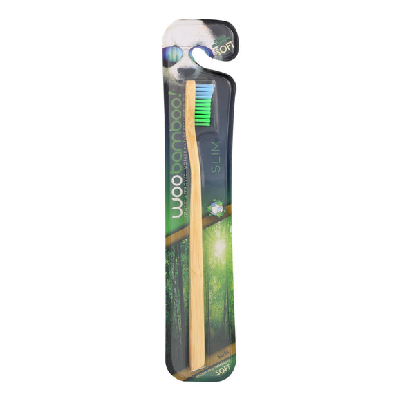 Woobamboo - Tbrsh Slm Soft Blue&green - Case Of 6 - 1 Ct - Vita-Shoppe.com