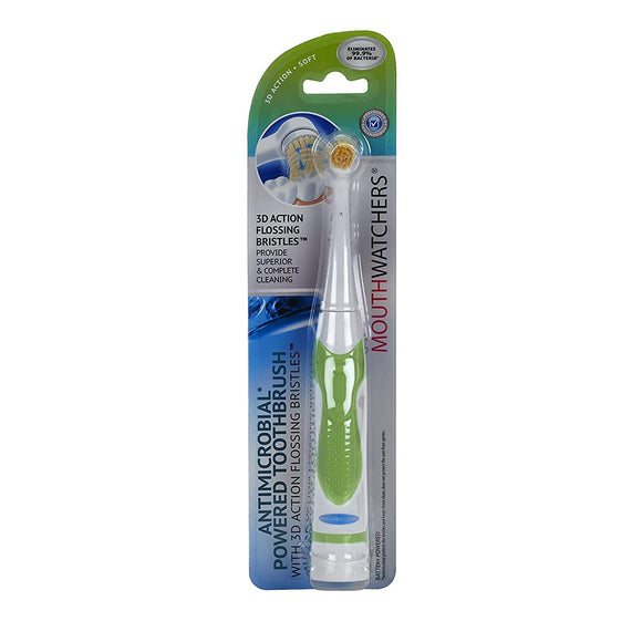 Mouth Watchers - Toothbrush - Powered Green - antibacterial electric toothbrush - Vita-Shoppe.com