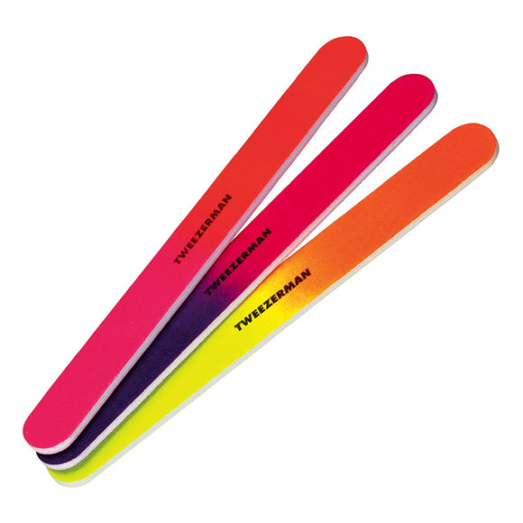 Tweezerman Neon Hot Nail Files - 3 Pack - Vita-Shoppe.com