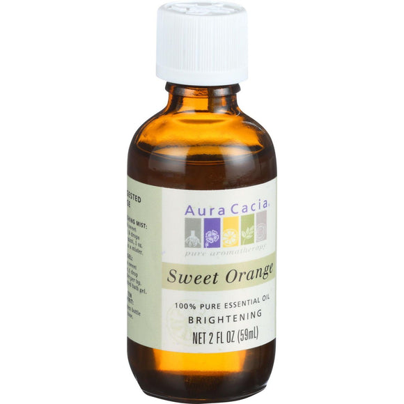 Aura Cacia Essential Oil - Brightening Sweet Orange - 2 Oz - Vita-Shoppe.com