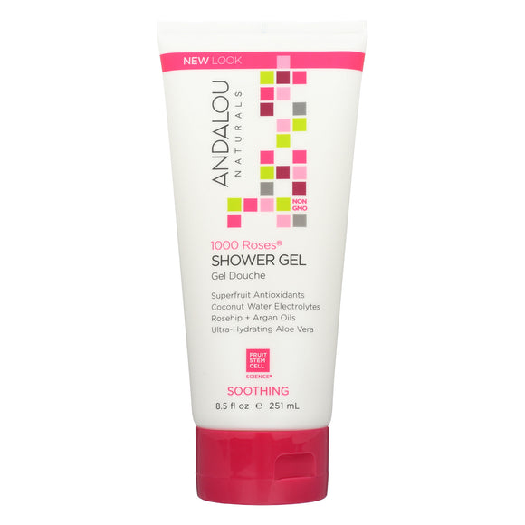 Andalou Naturals Soothing Shower Gel - 1000 Roses - 8.5 Oz - Vita-Shoppe.com
