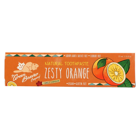 Green Beaver,the Toothpaste - Zesty Orange Toothpaste - Case Of 1 - 2.5 Fl Oz. - Vita-Shoppe.com