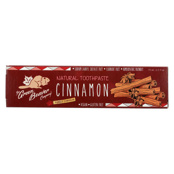 Green Beaver,the Toothpaste - Cinnamon Toothpaste - Case Of 1 - 2.5 Fl Oz. - Vita-Shoppe.com