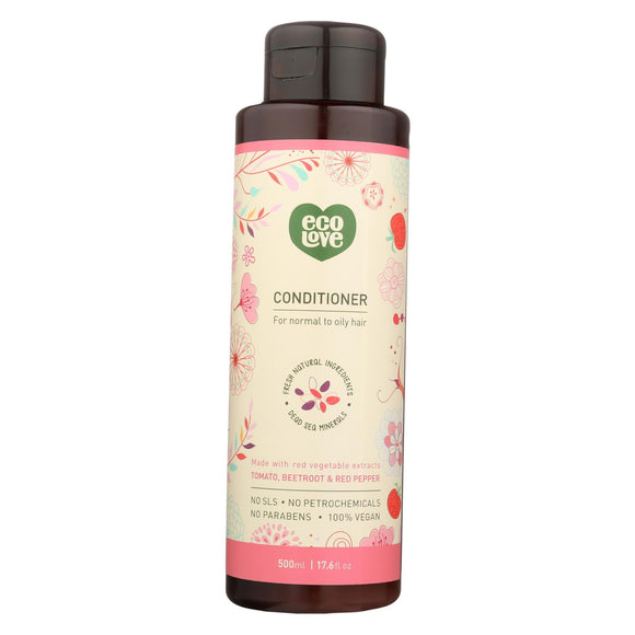 Ecolove Conditioner - Red Vegetables Conditioner For Normal To Oily Hair - Case Of 1 - 17.6 Fl Oz. - Vita-Shoppe.com