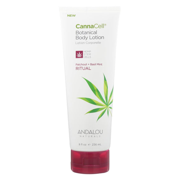 Andalou Naturals Lotion - Patchouli And Basil Mint - Case Of 1 - 8 Fl Oz. - Vita-Shoppe.com