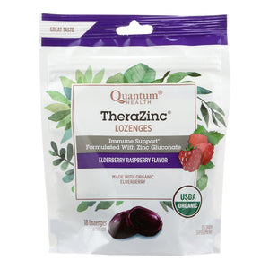 Quantum Research Zinc Lozenges - Elderberry Raspberry - 18 Count - Vita-Shoppe.com