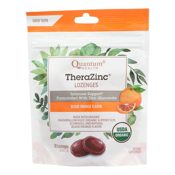 Quantum Research Thera Zinc Lozenges - Blood Orange - 18 Count - Vita-Shoppe.com
