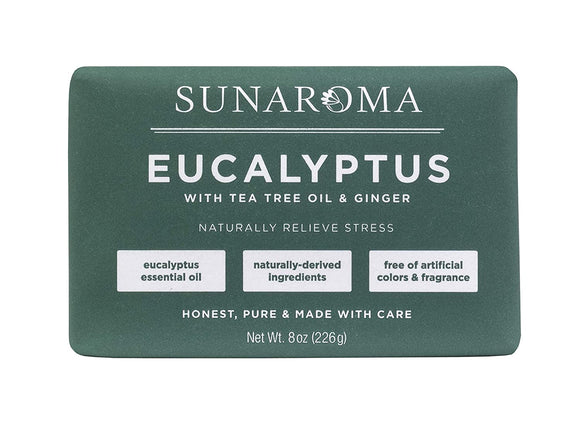 Sunaroma SOAP - EUCALYPTUS, Stress Relief Bar 8 oz/226g - Vita-Shoppe.com