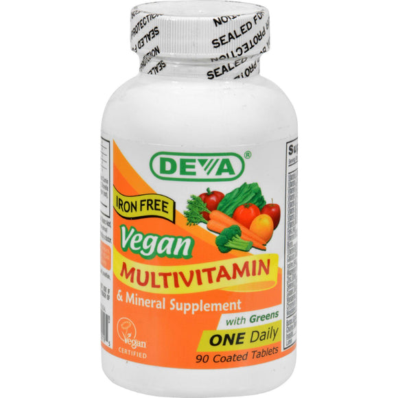 Deva Vegan Multivitamin And Mineral Supplement Iron Free - 90 Tablets - Vita-Shoppe.com