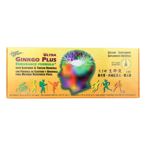 Prince Of Peace Ultra Gingko Plus Endurance Formula - With Eleuthero And Rhodiola - 10 Cc - 30 Vials - Vita-Shoppe.com