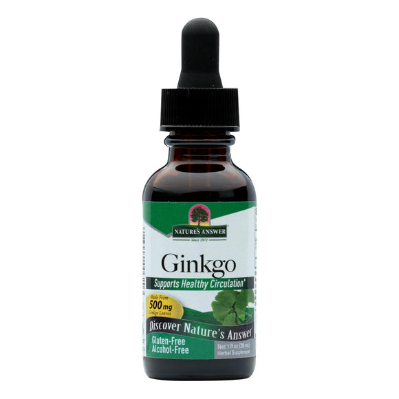 Nature's Answer - Ginkgo Leaf Alcohol Free - 1 Fl Oz - Vita-Shoppe.com