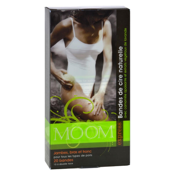 Moom Express Pre Wax Strips For Legs And Body - 20 Strips - Vita-Shoppe.com