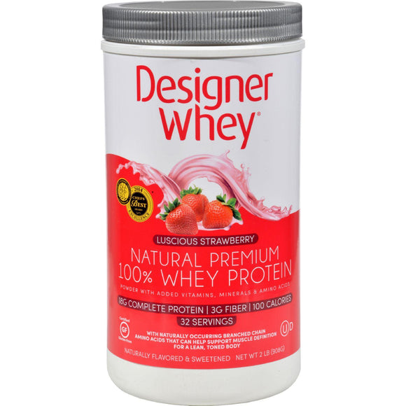 Designer Whey Protein Powder Strawberry - 2 Lbs - Vita-Shoppe.com