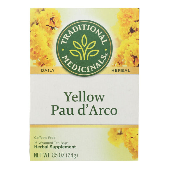 Traditional Medicinals Pau D'arco Herbal Tea - 16 Tea Bags - Case Of 6 - Vita-Shoppe.com