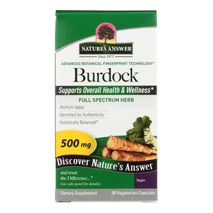 Nature's Answer - Burdock Root - 90 Vegetarian Capsules - Vita-Shoppe.com