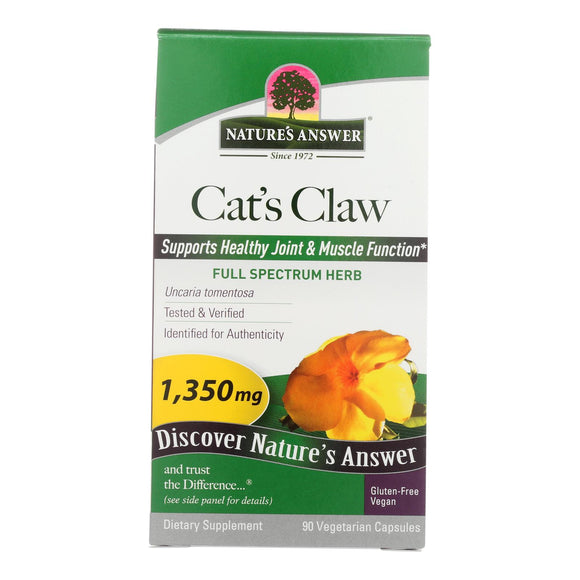 Nature's Answer - Cat's Claw Inner Bark Extract - 90 Vegetarian Capsules - Vita-Shoppe.com