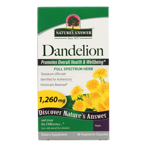 Nature's Answer - Dandelion Root - 90 Vegetarian Capsules - Vita-Shoppe.com