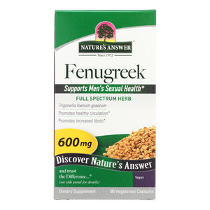 Nature's Answer - Fenugreek Seed - 90 Vegetarian Capsules - Vita-Shoppe.com