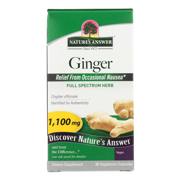 Nature's Answer - Ginger Rhizome - 90 Vegetarian Capsules - Vita-Shoppe.com