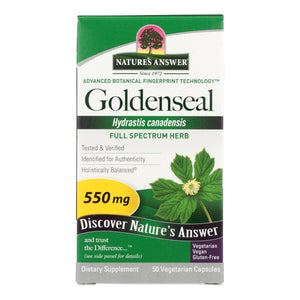 Nature's Answer - Goldenseal Root - 50 Vegetarian Capsules - Vita-Shoppe.com