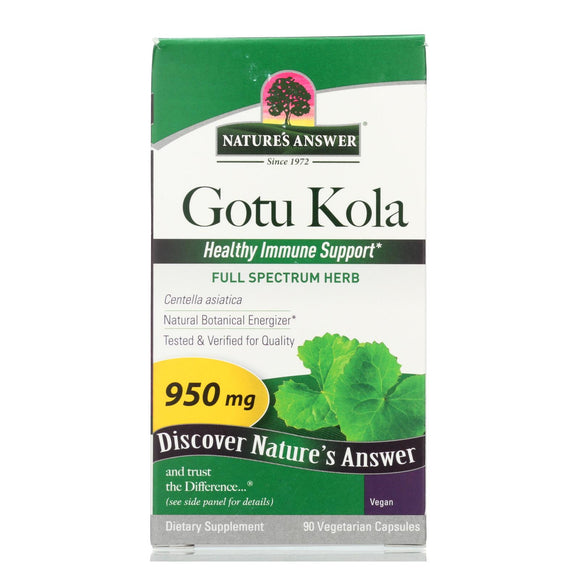 Nature's Answer Gotu-kola Herb - 950 Mg - 90 Caps - Vita-Shoppe.com