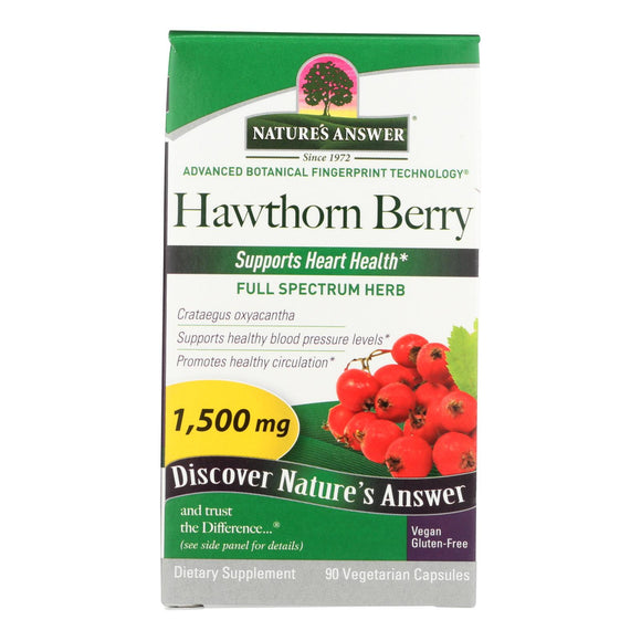 Nature's Answer - Hawthorn Berry - 90 Vegetarian Capsules - Vita-Shoppe.com