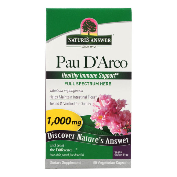 Nature's Answer - Pau D'arco Inner Bark - 90 Capsules - Vita-Shoppe.com