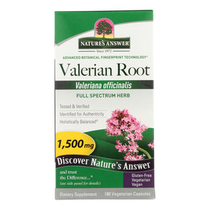 Nature's Answer - Valerian Root - 180 Vegetarian Capsules - Vita-Shoppe.com