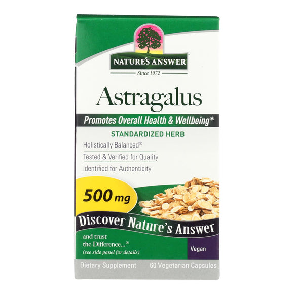 Nature's Answer - Astragalus Root Extract - 60 Vegetarian Capsules - Vita-Shoppe.com