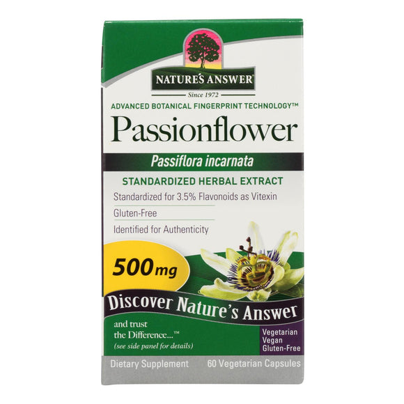 Nature's Answer - Passionflower Extract - 60 Vegetarian Capsules - Vita-Shoppe.com