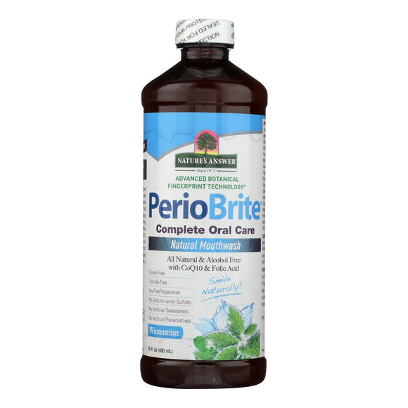 Nature's Answer - Periowash Mouthwash Alcohol-free Winter Mint - 16 Fl Oz - Vita-Shoppe.com