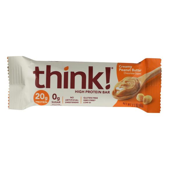 Think Products Thin Bar - Creamy Peanut Butter - Case Of 10 - 2.1 Oz - Vita-Shoppe.com