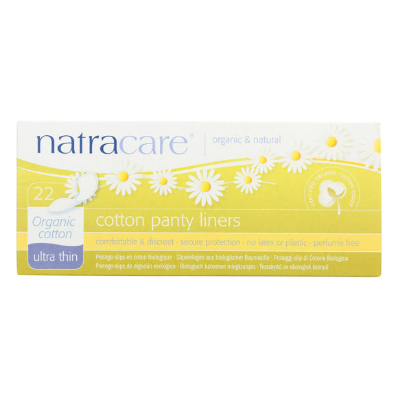 Natracare Ultra Thin Organic Cotton Panty Liners - 22 Pack - Vita-Shoppe.com