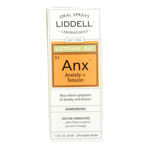 Liddell Homeopathic Letting Go Anxiety Spray - 1 Fl Oz - Vita-Shoppe.com