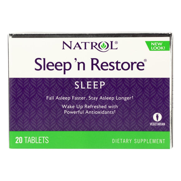 Natrol Sleep 'n Restore - 20 Tablets - Vita-Shoppe.com