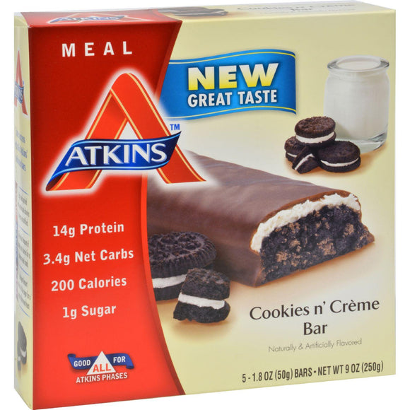 Atkins Advantage Bar Cookies N Creme - 5 Bars - Vita-Shoppe.com