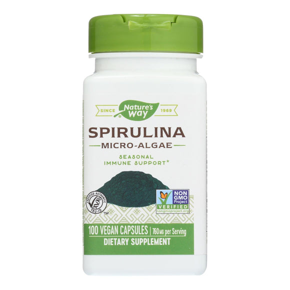 Nature's Way - Spirulina Micro-algae - 100 Capsules - Vita-Shoppe.com