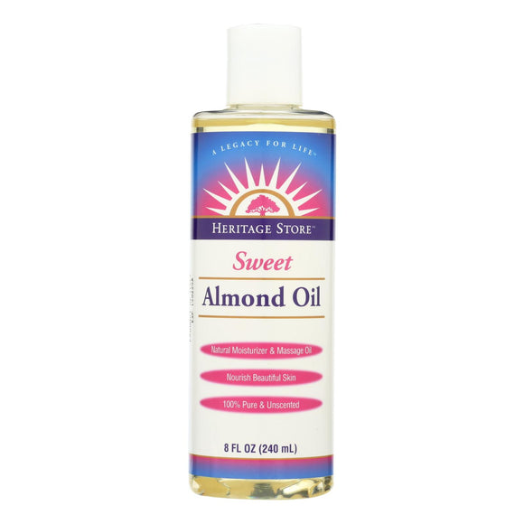 Heritage Products Sweet Almond Oil - 8 Fl Oz - Vita-Shoppe.com