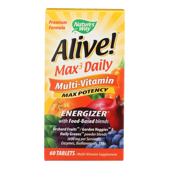 Nature's Way - Alive! Max3 Daily Multi-vitamin - Max Potency - 60 Tablets - Vita-Shoppe.com