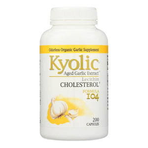 Kyolic - Aged Garlic Extract Cholesterol Formula 104 - 200 Capsules - Vita-Shoppe.com