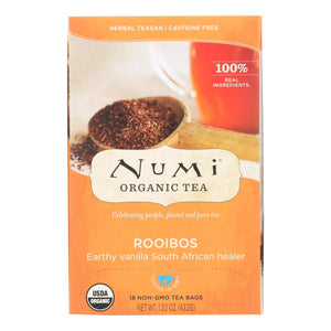 Numi Red Mellow Bush Rooibos Tea - 18 Tea Bags - Case Of 6 - Vita-Shoppe.com