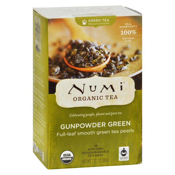 Numi Gunpowder Green Tea - 18 Tea Bags - Case Of 6 - Vita-Shoppe.com