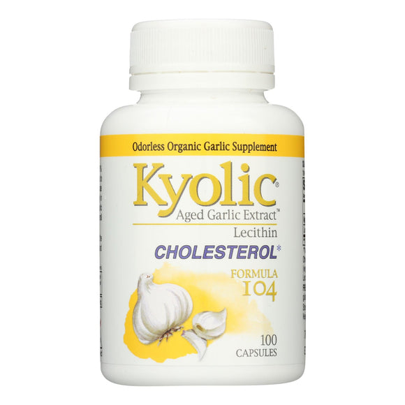 Kyolic - Aged Garlic Extract Cholesterol Formula 104 - 100 Capsules - Vita-Shoppe.com