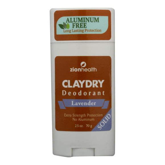 Zion Health Adama Minerals Clay Deodorant Lavender - 2.5 Oz - Vita-Shoppe.com