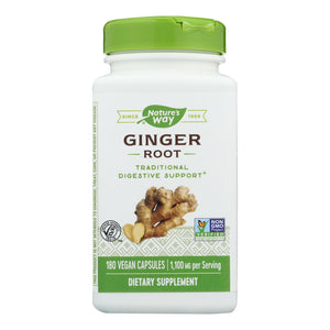 Nature's Way - Ginger Root - 180 Capsules - Vita-Shoppe.com